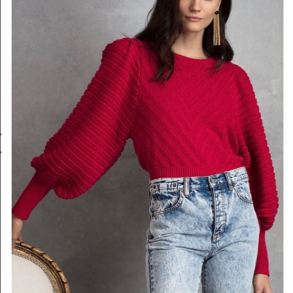 •HAPPYxNATURE• grace puff sleeved sweater - Picture 1 of 7